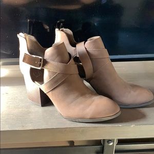 Brown heeled boots